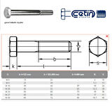 Civtec DIN 931 AKB 10.9 Kalite Çelik Cıvata Siyah Metrik 24x70 20 Adet