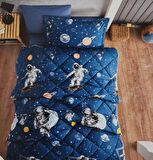 Clasy Tek Kişilik Yorgan Ve Glaxy Lacivert