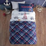 Clasy Ranforce Nevresim Takımı Tek Kişilik Maritime V1 Lacivert