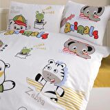 Clasy Ranforce Bebek Nevresim Takımı Animals V1 Sarı