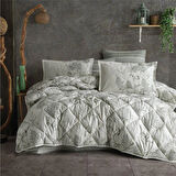 Clasy Ranforce %100 Pamuk Çift Kişilik Yorgan Seti Tuva V1 Yeşil