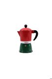 Taşev T1197 Adamo Moka Pot 6 Fincan Kırmızı&yeşil