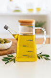 Bambum Rafa - Bambu Kapaklı Yağdanlık 550ml