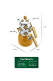 Bambum Unique - Bambu Kulplu Çaydanlık Takımı Hardal