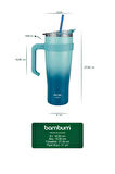 Bambum Horizon - Pipetli Termos Bardak Lacivert 1000ml