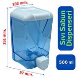Wespa Plastik Şeffaf Sıvı Sabun Dispenseri 500 ml. x 10 Adet