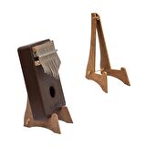 Kalimba Full Set - Hediye Paketi- Stant-Parmak Koruyucu Kahverengi