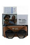Toms Teddy Polarize/uv Güneş Gözlüğü Kemik Kadın Güneş Gözlükleri Tt6022c104p