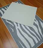 2Lİ BANYO SETİ BASKILI ZEBRA GRİ