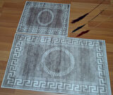 2Lİ BANYO SETİ BASKILI VERSACE KAHVE