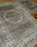 2Lİ BANYO SETİ BASKILI VERSACE KAHVE