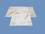 2Lİ BANYO SETİ BASKILI MERMER GOLD