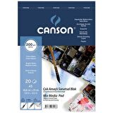 Canson Mix Media Spiralli Çizim Defteri 200g A5 20 Yaprak