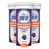 One Up Kara Mürver + C Vitamini + Çinko 10 Efervesan Tablet 6'lı Kutu - ÇİLEK-AHUDUDU