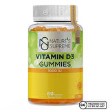 Nature's Supreme Vitamin D3 Gummies 60 Çiğnenebilir Form - PORTAKAL