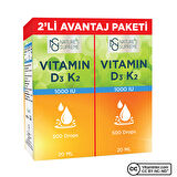 Nature's Supreme Vitamin D3 + K2 Damla 2 x 20 mL - AROMASIZ