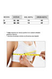 Bisiklet Yaka Beyaz Renk Fitilli Kısa Kollu Slim Fit Crop Top Bluz