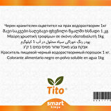 Siyah Gıda Renklendiricisi Toz Suda Çözünür 1 kg