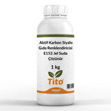 Bitkisel Karbon (Aktif Karbon) Siyahı Gıda Renklendiricisi E153 Jel Suda Çözünür 1 kg