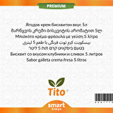 Premium Çilek Kremalı Bisküvi Aroması 5 litre