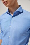 D'S Damat Slim Fit Koyu Mavi İtalyan Yaka Gömlek 2HF02ORT5185