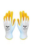 Beybi Nitril Eldiven Sarı Beyaz PN7 No 10 (12 Çift)