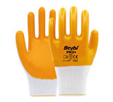 Beybi PN3+ Polyester Örme Nitril Polyester Örme Nitril Eldiven NO: 10 - 12 Çift
