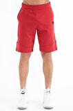Kırmızı Baskılı Detaylı Bağcıklı Erkek Şort - 81246 | M