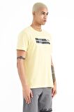Sarı Baskılı Standart Kalıp O Yaka Erkek T-Shirt - 88204 | S