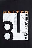 Siyah Ön Baskılı O Yaka Standart Kalıp Erkek T-Shirt - 88220 | M
