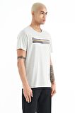 Gri Melanj Baskı Detaylı O Yaka Standart Kalıp Erkek T-Shirt - 88229 | L