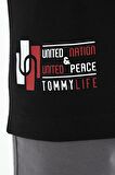 Siyah Baskılı Standart Kalıp O Yaka Erkek Çocuk T-Shirt - 11097 | 3-4