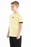 Sarı Baskılı Standart Kalıp O Yaka Erkek Çocuk T-Shirt - 11097 | 8-9