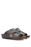 Sauro Shoes Erkek Hakiki Deri Siyah Terlik 731 1493 ERK TRLK Y19 BLACK