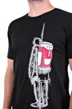 Diandor Erkek Baskılı T-Shirt Siyah/Black 2217048