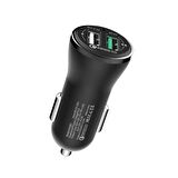 Bix Çift USB Çıkışlı QC 3.0 Araç Şarj Cihazı Beyaz