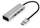 Bix 10/100/1000Mbps RJ45 Ethernet Dönüştürücü USB 3.0 Çoklayıcı Adaptör