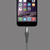 Bix Güçlendirimiş Apple Lightning Şarj ve Data Kablosu Siyah