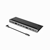 BX12HB 11’i 1 Arada Type-C Çok Portlu Laptop ve Tablet Standı 3.5mm Mic+Gigabit Ethernet+Micro SD/SD+USB 3.0+USB 2.0+VGA+HDMI (UHD 30 Hz/4K)+Type-C (PD)
