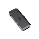 Bix BX16HB 4K HDMI Type-C Thunderbolt 3.0 Dönüştürücü Hub Macbook USB 3.5mm AUX Çevirici