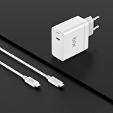 Bix BX-UC65WFTA USB 65 Watt Hızlı Şarj Aleti Beyaz