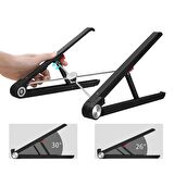 Bix Saiji X1 Alüminyum Notebook Laptop Standı Siyah
