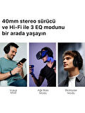 Bix Soundcraft BH2 Hoparlör Özellikli TF Kart Girişli Bluetooth 5.3 Kablosuz Kulaküstü Kulaklık 