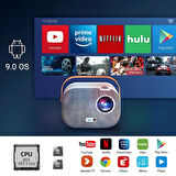 Bix Vega II Android Projeksiyon Cihazı Full HD 1920x1080 4K Desteği 200 ANSI Lümen Wifi Bluetooth Akıllı Projektör