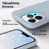 Bix iPhone 13 Pro Max Silikon Kılıf MagSafe Uyumlu Güçlü Koruma Darbe Emici Nane Yeşili