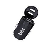 BXCC65C 65W Çift Portlu Type-C Araç Şarj Aleti iPhone & Android & Notebook Mini Araç içi Şarj Cihazı Siyah