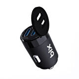 BXCC65C 65W Çift Portlu Type-C Araç Şarj Aleti iPhone & Android & Notebook Mini Araç içi Şarj Cihazı Siyah