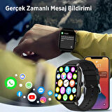 Bix SW03 2.01 inç TFT Geniş Ekran Bluetooth Telefon Görüşme IP67 Suya Dayanıklı Spor ve Sağlık Takip Özellikli iOS Android Uyumlu Akıllı Saat Pembe