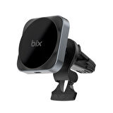Bix BXCH10 15W Kablosuz Şarj Destekli 180° Ayarlanabilir Manyetik Araç İçi Telefon Tutucu