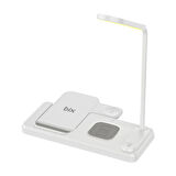 Bix BXMW8 3’ü 1 15W Kablosuz MagSafe Şarj Standı Telefon TWS Kulaklık Akıllı Saat iPhone AirPods Apple Watch Uyumlu LED Lambalı